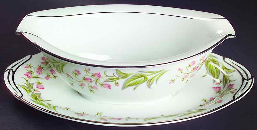 Pandora Gravy Boat with Attached Underplate by Noritake-1