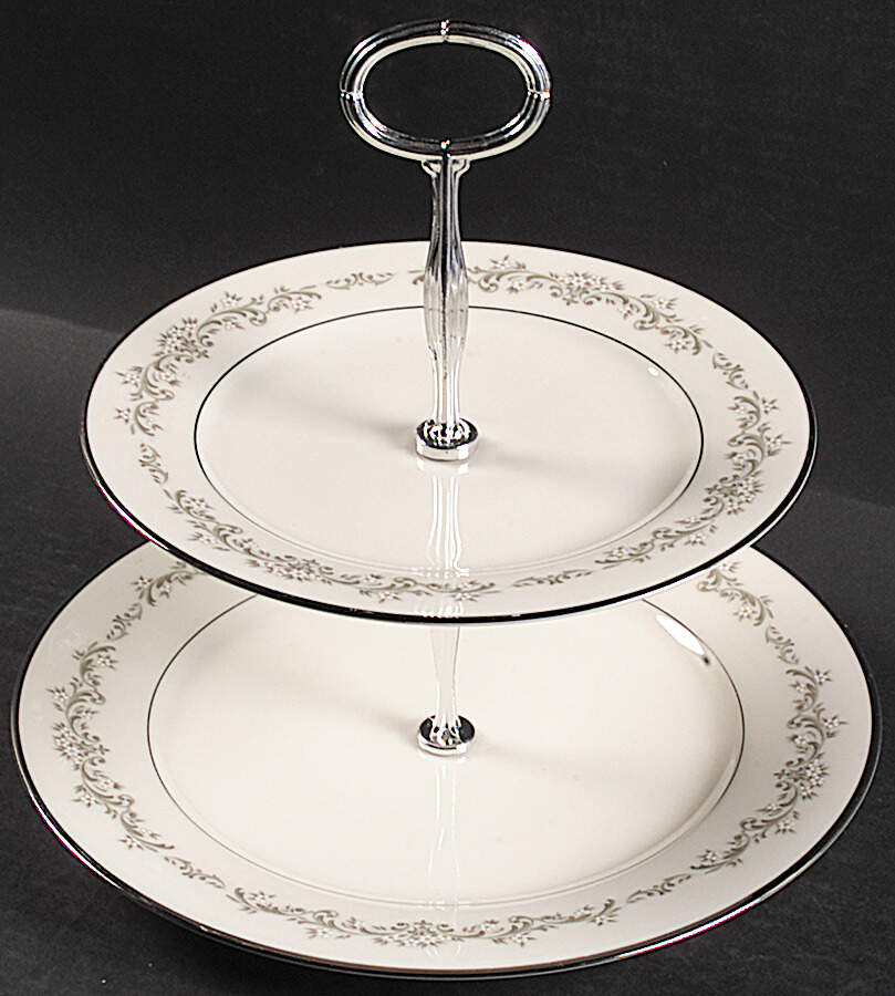 Parkridge 6 5/8"-10"  2 Tiered Serving Tray (Dp, Sp) HC by Noritake-1