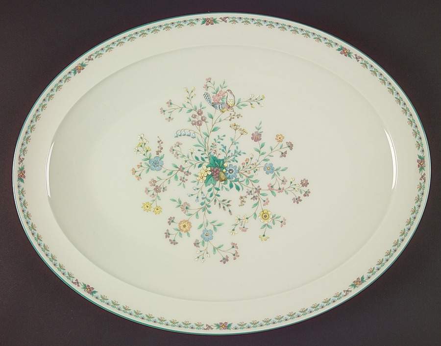Paradise Green 16" Oval Serving Platter by Noritake-1