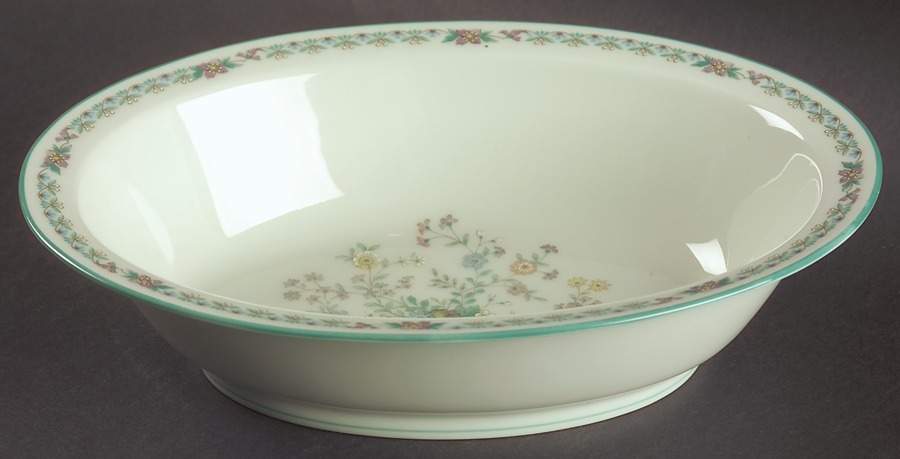 Paradise Green 10" Oval Vegetable Bowl by Noritake-1
