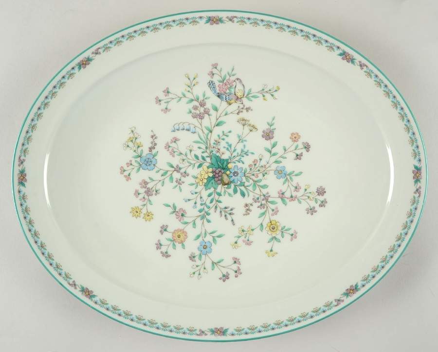 Paradise Green 13" Oval Serving Platter by Noritake-1