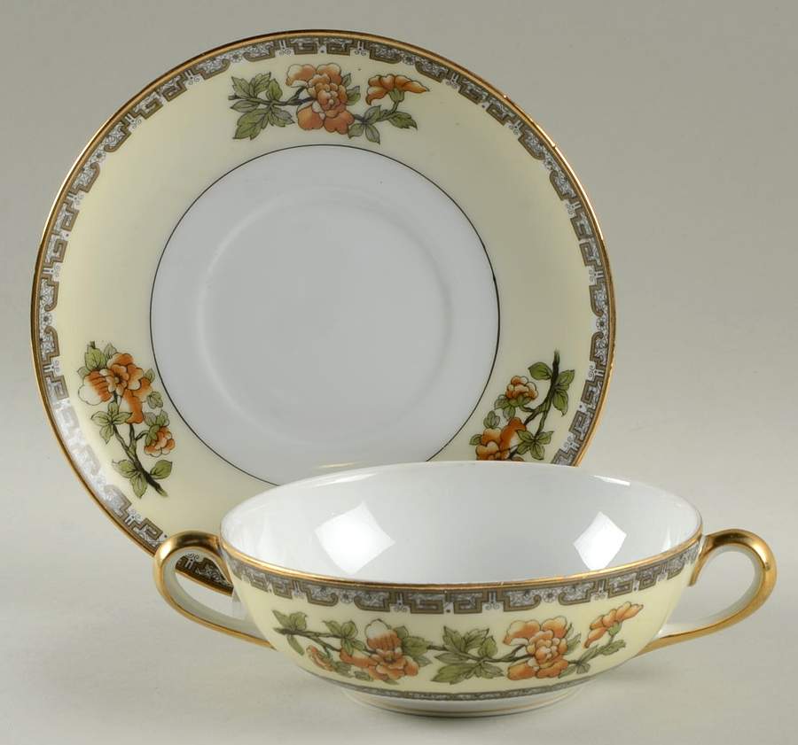 Paramount Flat Cream Soup Bowl & Saucer Set by Noritake-1