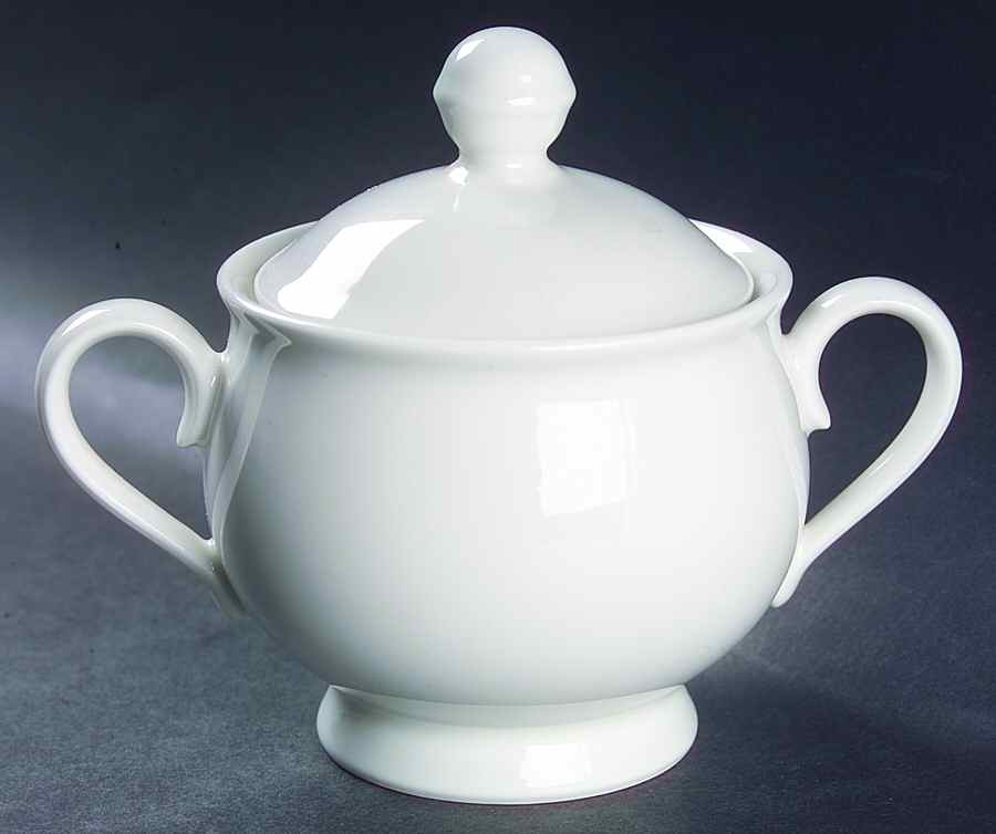 Parchment Sugar Bowl & Lid by Noritake-1