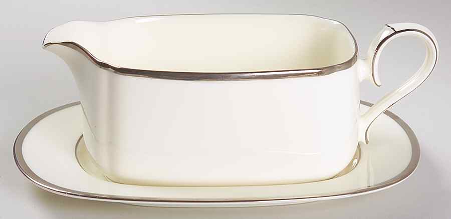 Paris Gravy Boat & Underplate (Relish/Butter) by Noritake-1