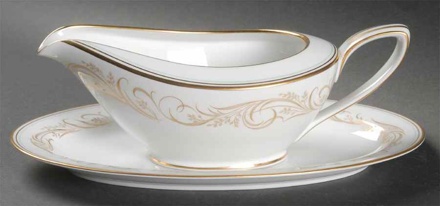 Parklane Gravy Boat & Underplate by Noritake-1
