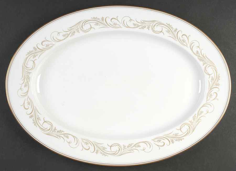 Parklane 17" Oval Serving Platter by Noritake-1