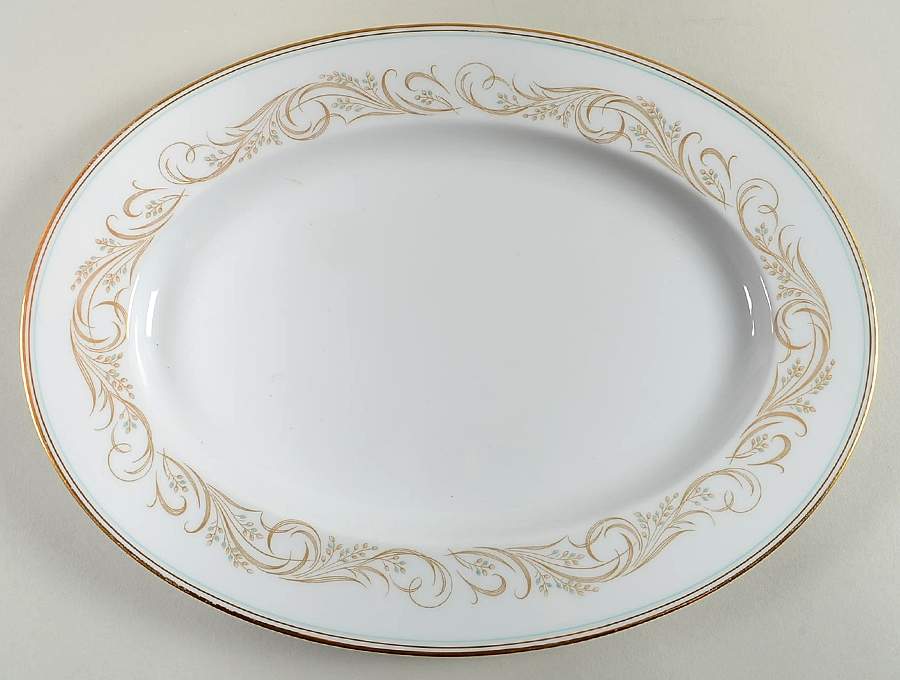 Parklane 12" Oval Serving Platter by Noritake-1