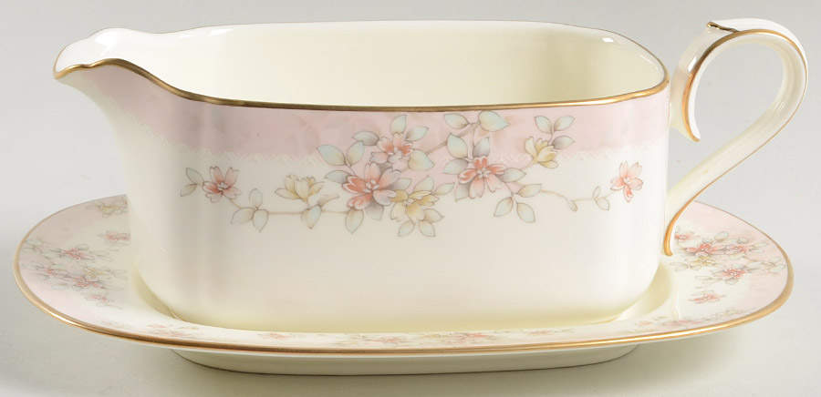 Parkhill Gravy Boat & Underplate (Relish/Butter) by Noritake-1