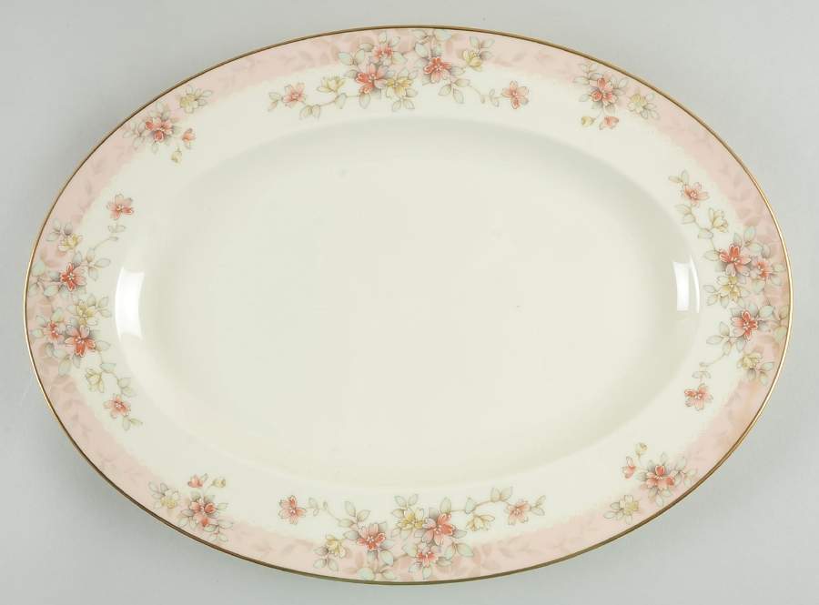 Parkhill 14" Oval Serving Platter by Noritake-1