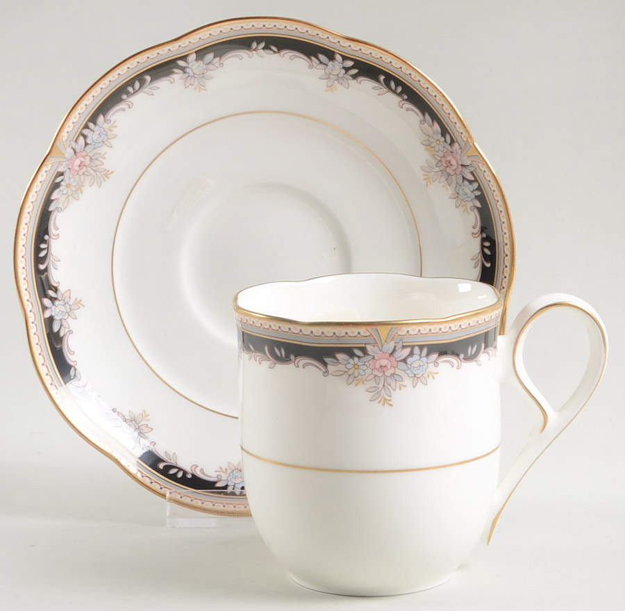 Palais Royal Flat Cup & Saucer Set by Noritake-1