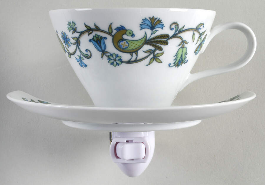 Pastoral 4 3/8"-4 5/8" Night Light/Cup & Saucer HC by Noritake-1