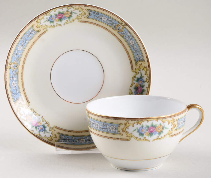 Pastelle Flat Cup & Saucer Set by Noritake-1
