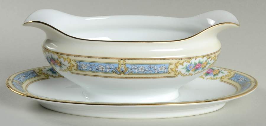 Pastelle Gravy Boat with Attached Underplate by Noritake-1