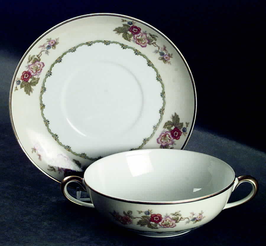 Pastura Flat Cream Soup Bowl & Saucer Set by Noritake-1