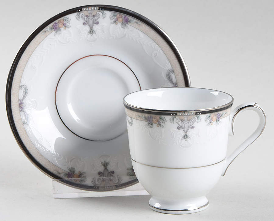 Park Suite Footed Demitasse Cup & Saucer Set by Noritake-1