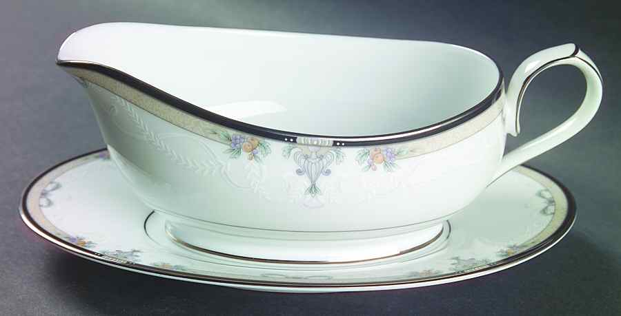 Park Suite Gravy Boat & Underplate (Relish/Butter) by Noritake-1