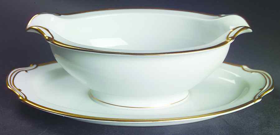 Patricia Gravy Boat with Attached Underplate by Noritake-1