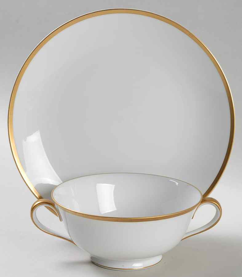 Patricia Footed Cream Soup Bowl & Saucer Set by Noritake-1
