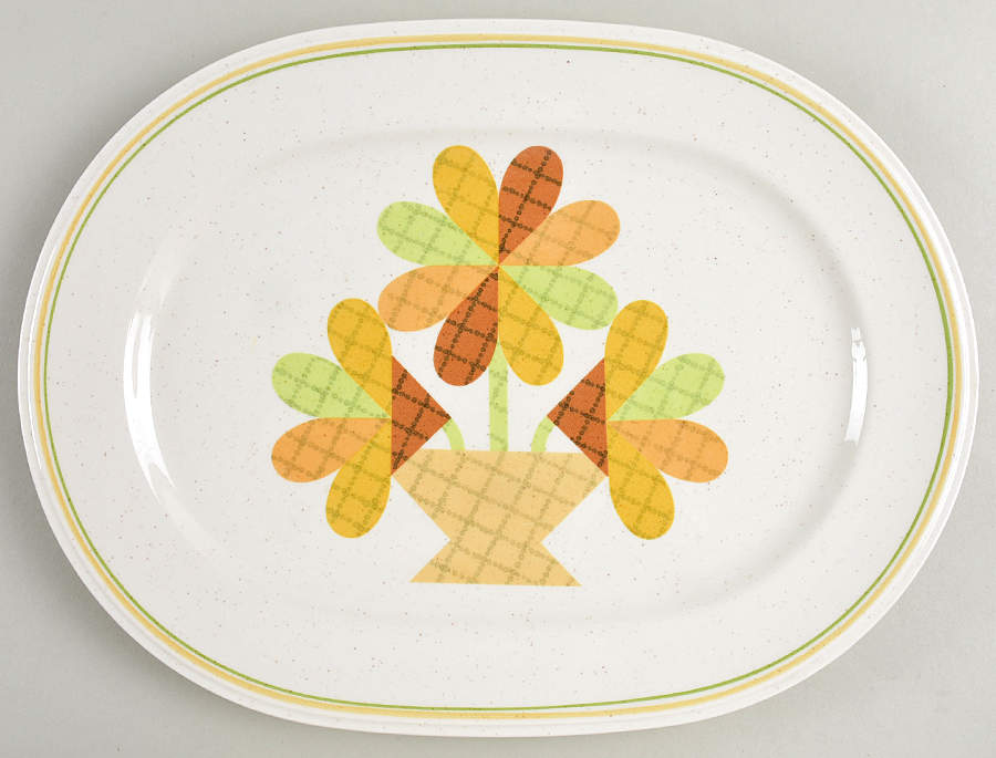 Patches 13" Oval Serving Platter by Noritake-1