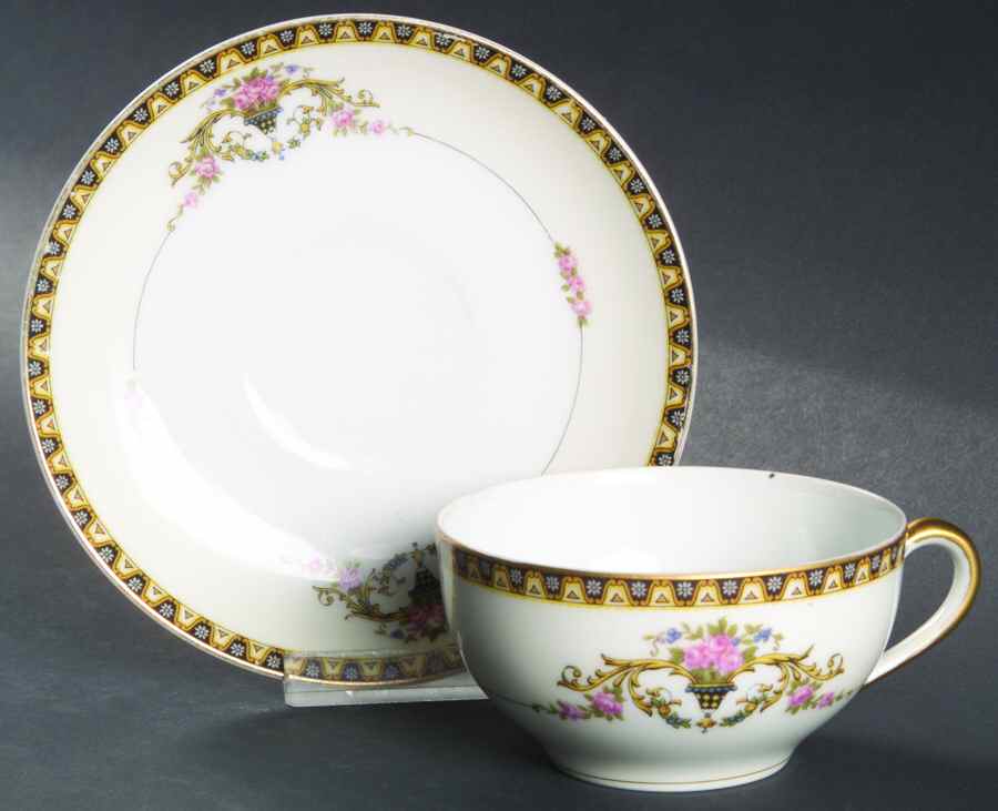 Patrician Flat Cup & Saucer Set by Noritake-1