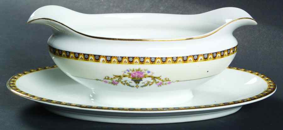 Patrician Gravy Boat with Attached Underplate by Noritake-1