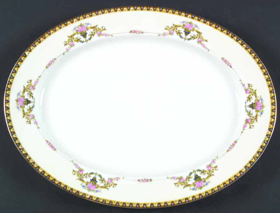 Patrician 13" Oval Serving Platter by Noritake-1