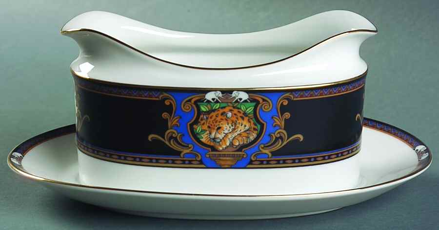 Paradise Tribute Gravy Boat with Attached Underplate by Noritake-1