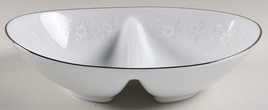 Patrice 10" Oval Divided Vegetable Bowl by Noritake-1