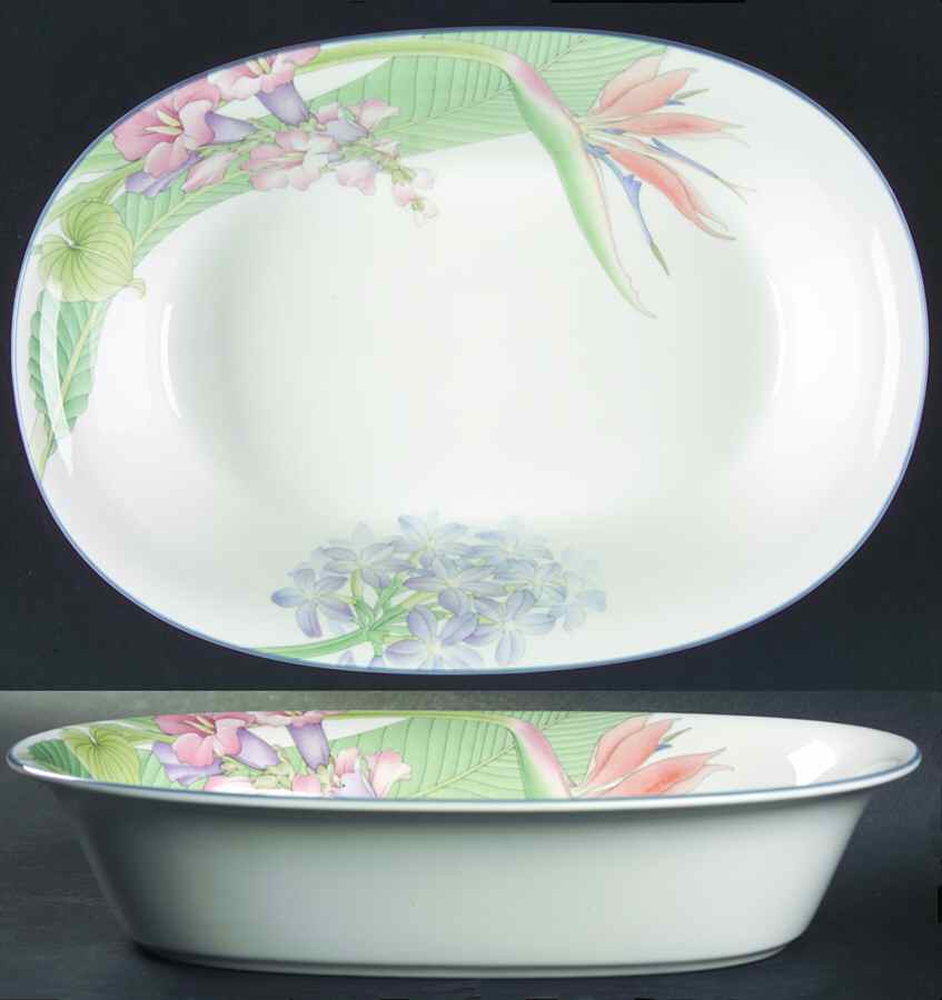Pacific Winds 10" Oval Vegetable Bowl by Noritake-1
