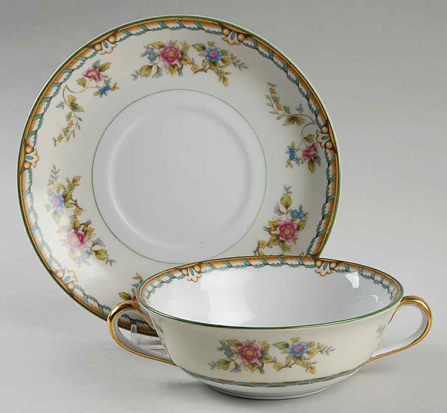 Pecos Flat Cream Soup Bowl & Saucer Set by Noritake-1