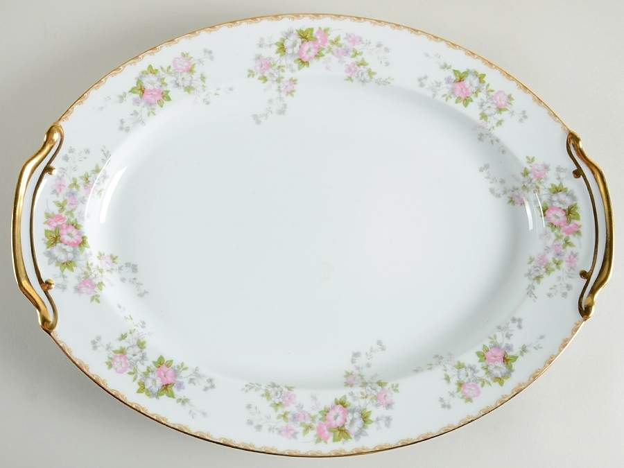 Petite Fleur 16" Oval Serving Platter by Noritake-1