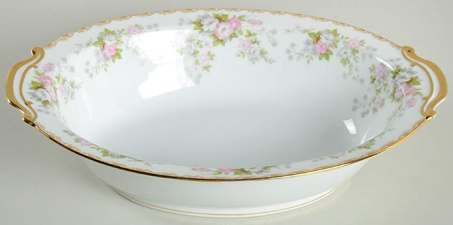 Petite Fleur 10" Oval Vegetable Bowl by Noritake-1