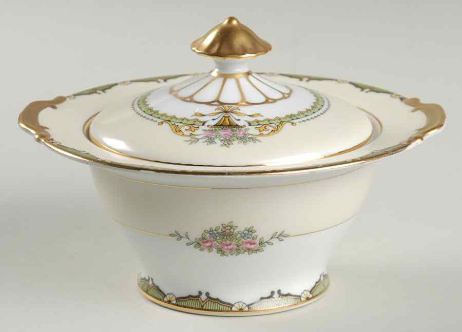 Penelope Sugar Bowl & Lid by Noritake-1