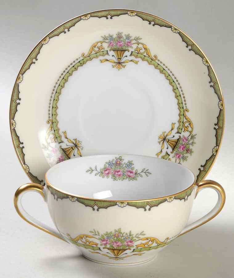 Penelope Flat Bouillon Cup & Saucer by Noritake-1