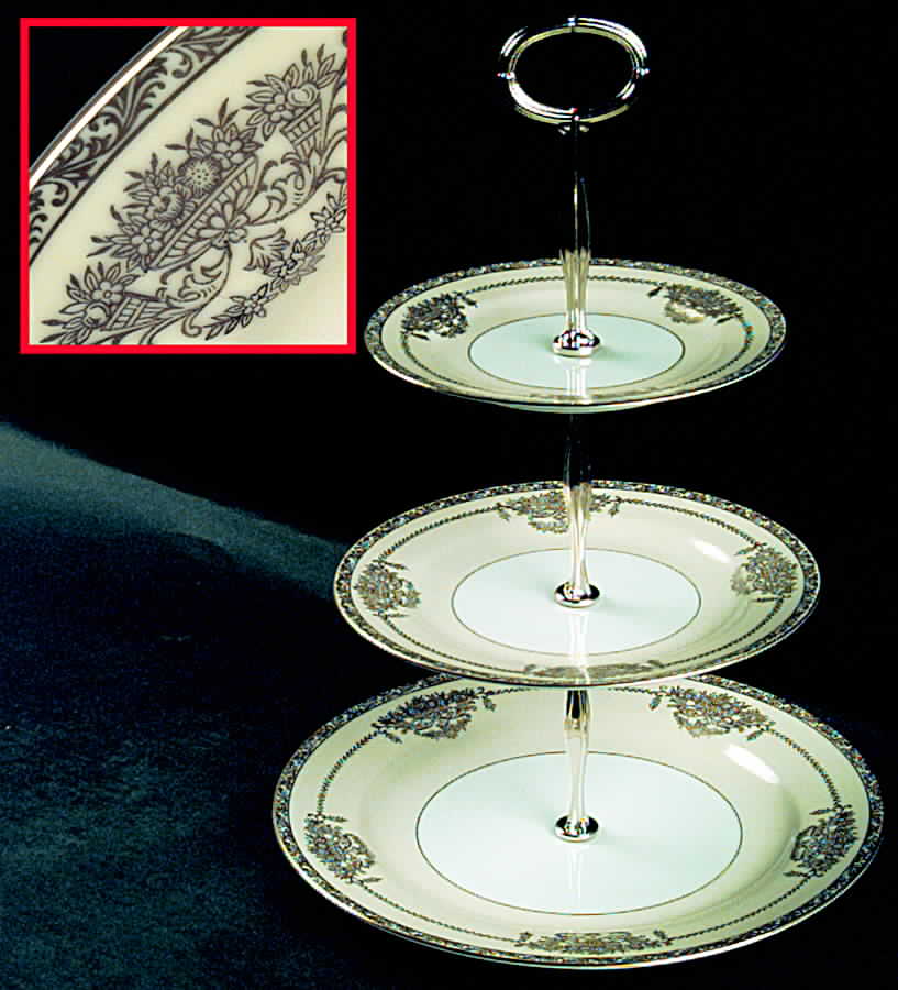 Penelope 13 7/8"-14 1/4" 3-Tiered Serving Tray(DP,SP,BB) HC by Noritake-1