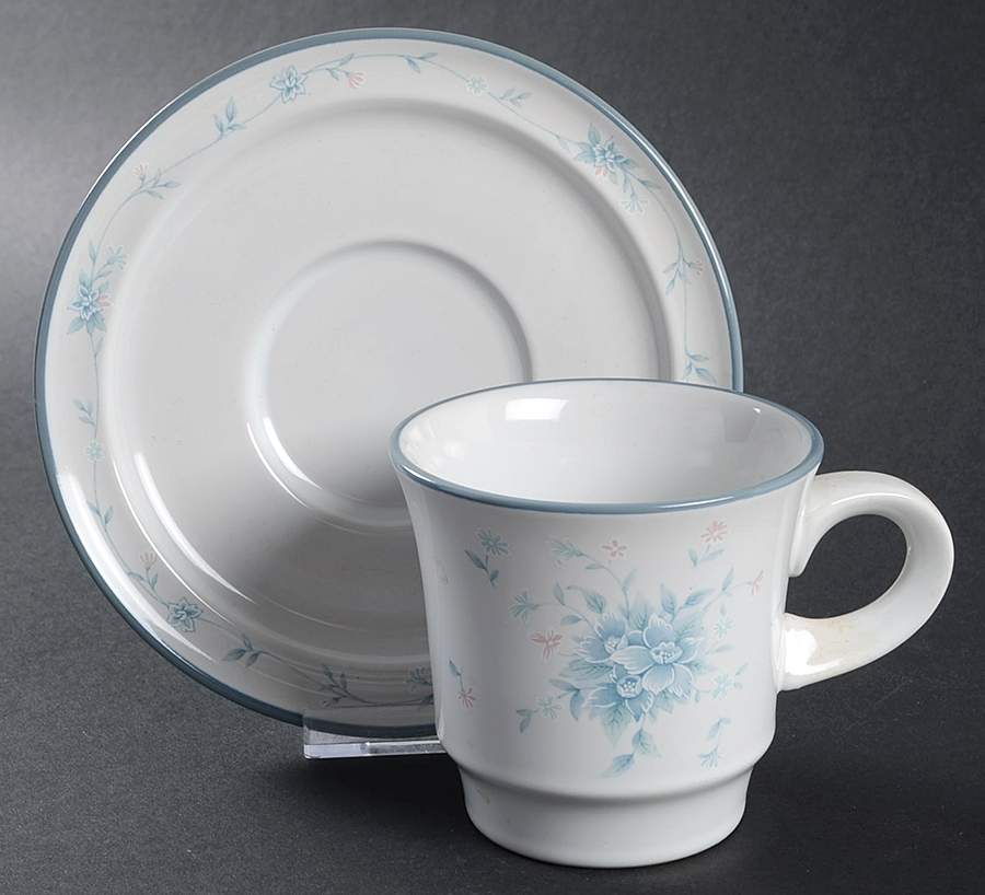 Penzance Flat Cup & Saucer Set by Noritake-1