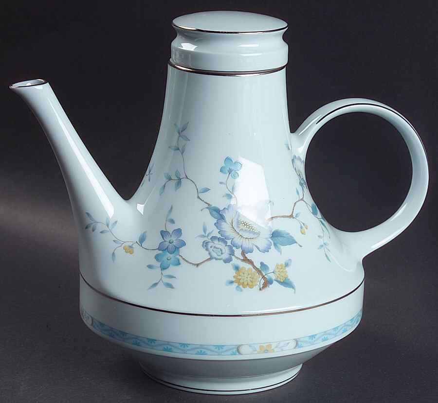 Peonia Blue Coffee Pot & Lid by Noritake-1
