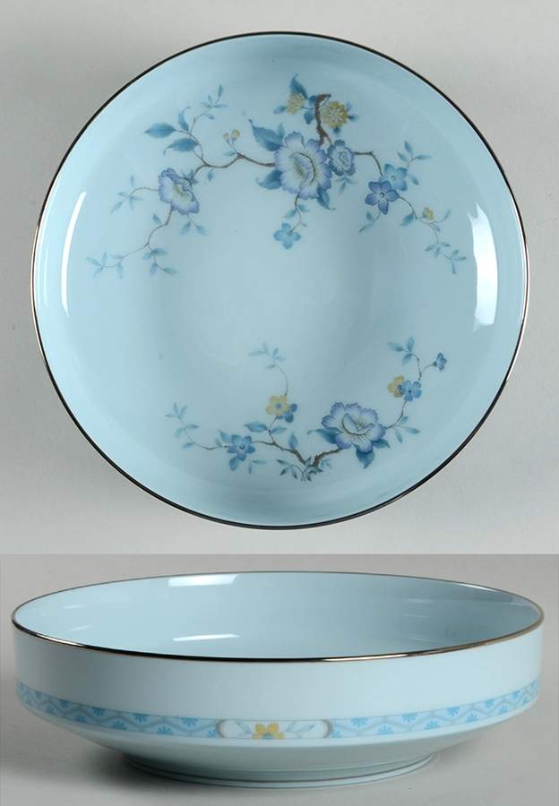 Peonia Blue Coupe Soup Bowl by Noritake-1