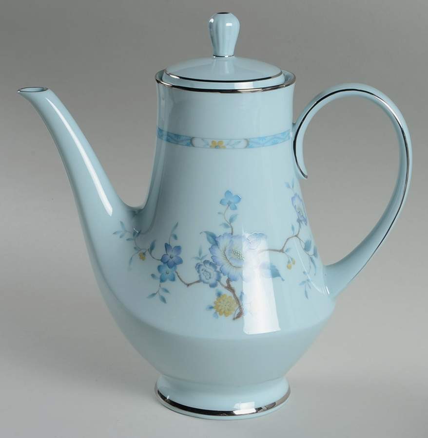 Peonia Blue Coffee Pot & Lid by Noritake-1
