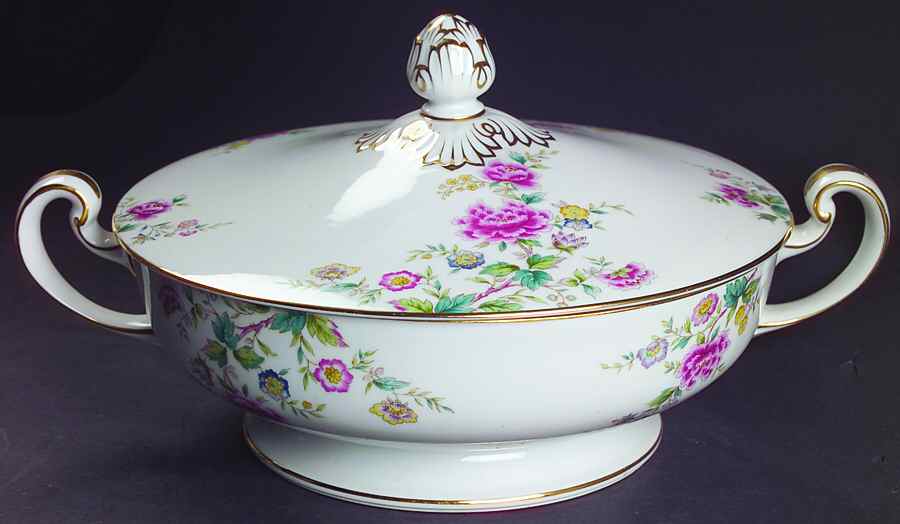 Peony Round Covered Vegetable by Noritake-1