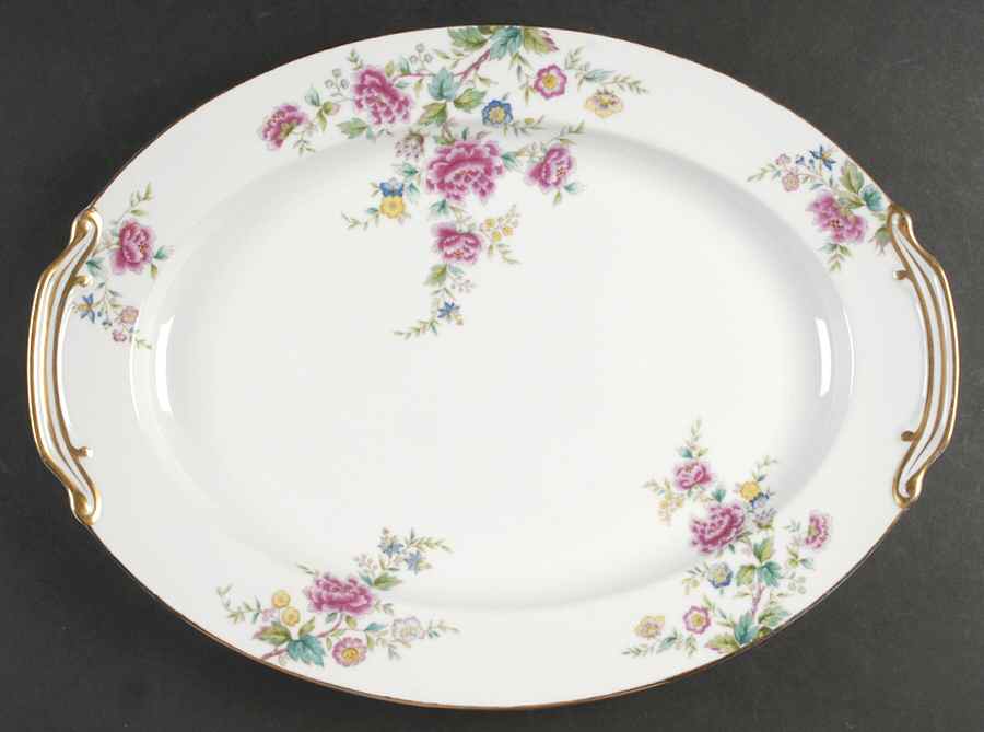 Peony 16" Oval Serving Platter by Noritake-1