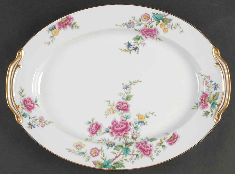 Peony 13" Oval Serving Platter by Noritake-1