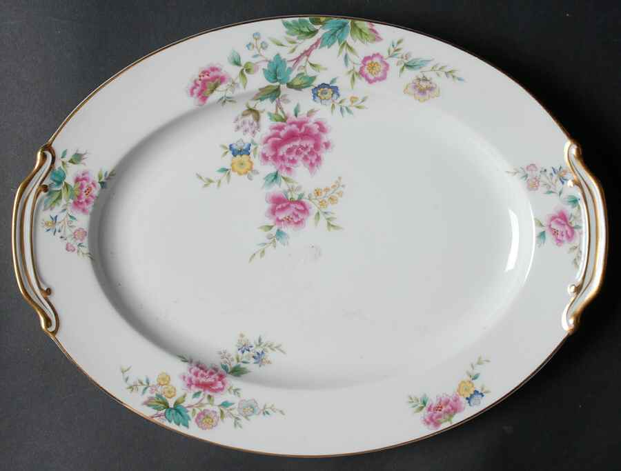 Peony 12" Oval Serving Platter by Noritake-1