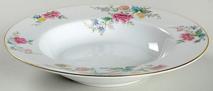 Peony Rim Soup Bowl by Noritake-1