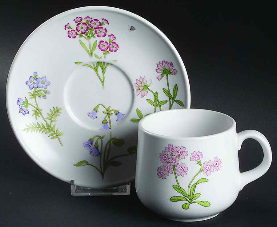 Petals Plus Flat Cup & Saucer Set by Noritake-1