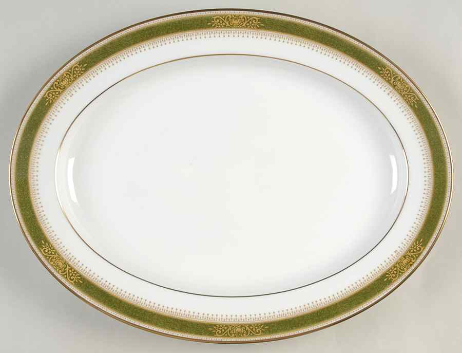 Perdita 16" Oval Serving Platter by Noritake-1