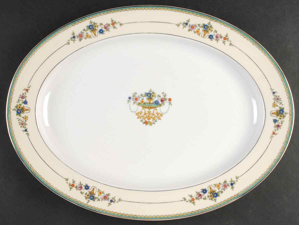 Perdita 16" Oval Serving Platter by Noritake-1