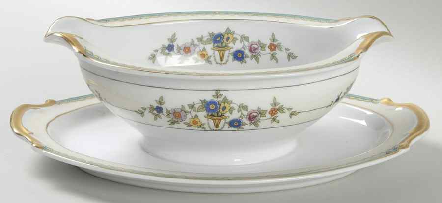 Perdita Gravy Boat with Attached Underplate by Noritake-1