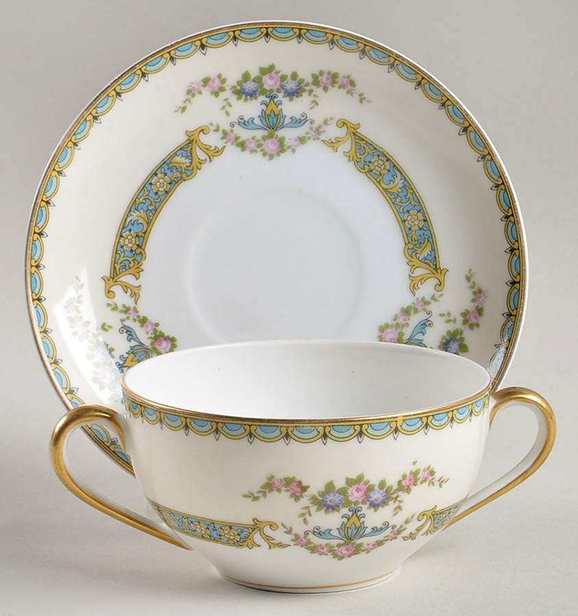 Perseus Flat Bouillon Cup & Saucer by Noritake-1