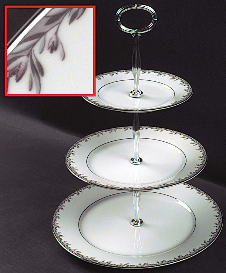 Petite 13 7/8"-14 1/4" 3-Tiered Serving Tray(DP,SP,BB) HC by Noritake-1
